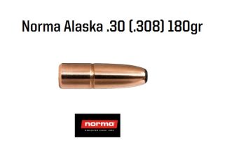 boite 100 ogives Norma Alaska calibre 30 (0.308) 180 grains