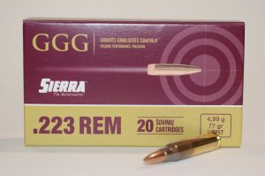 Boite 20 Cartouches GGG cal 223 Rem 77 grains HPBT