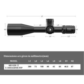 Lunette DISCOVERY OPTICS HD-GEN2 5-30X56SFIR FFP ZEROSTOP 18429