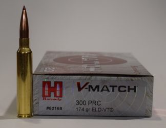 BOITE 20 CARTOUCHES HORNADY 300 PRC 174 GRAINS ELD-VT 82168