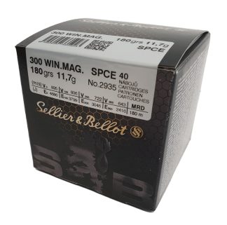 Boite 40 cartouches cal 300 win mag Sellier Bellot 180 grains SPCE