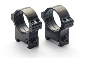 lot 2 anneaux extra haut acier Rusan 34mm noir matte BH 24mm