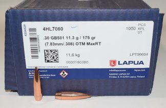 100 ogives Lapua cal 0.308 MAX RANGE TARGET HPBT en 175 grains