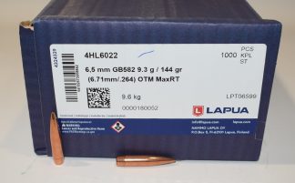 100 ogives Lapua cal 0.264 MAX RANGE TARGET HPBT en 144 grains