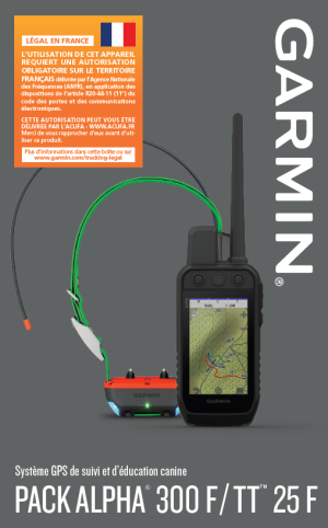 PACK GPS GARMIN ALPHA 300F TT25 FRANCAIS
