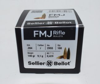 Boite de 100 ogives Sellier Bellot 7mm (0.284) FMJ 140grains ref 2955