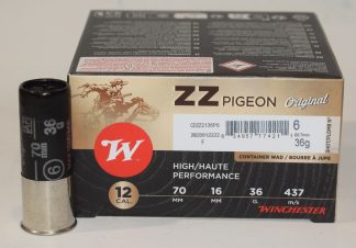 Boite 25 cartouches Winchester ZZ Pigeon, Bourre jupe 36 grammes, plombs numero 6